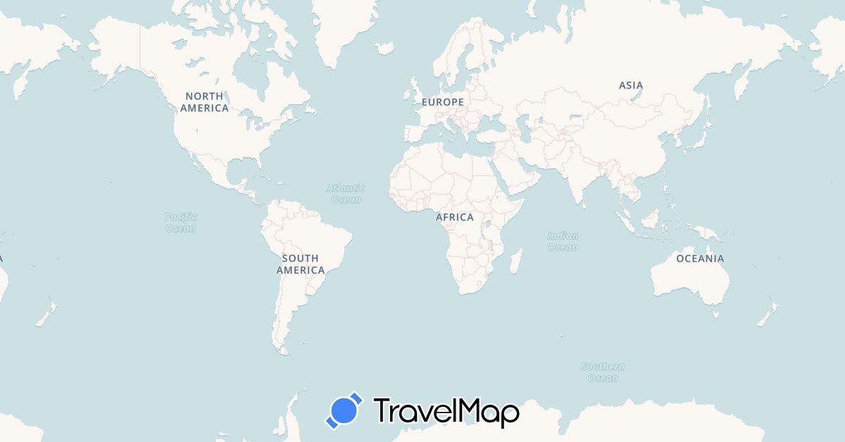 TravelMap itinerary: driving, plane, train in Austria, Belgium, Czech Republic, Germany, France, United Kingdom, Luxembourg (Europe)
